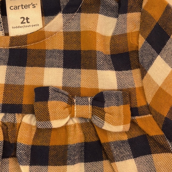 Baby Girl Carter's 2-Piece Plaid Twill Top & Legging Set 2T - Picture 5 of 14